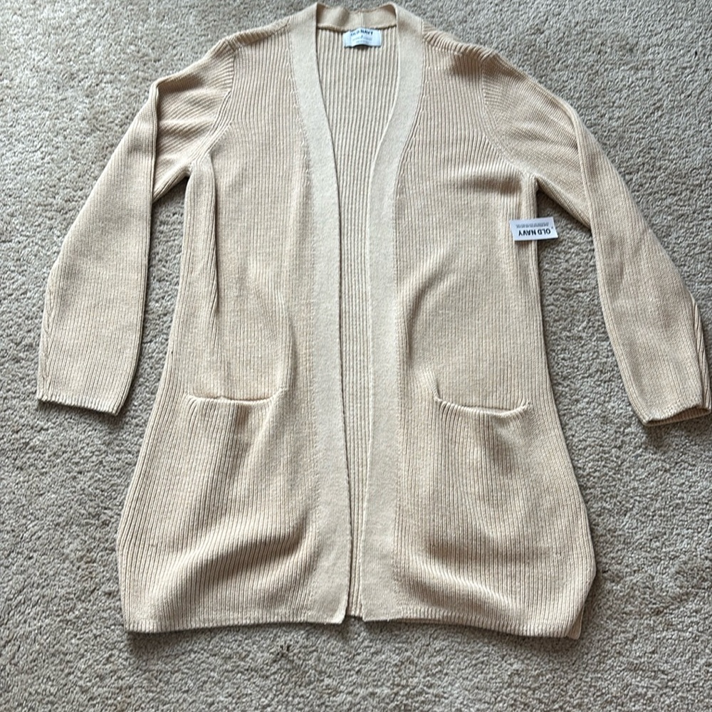 Tan cardigan
